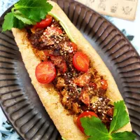 🔷自家製ねぎ味噌de🥖バケットにも合う栃尾あげ🥂🔷|@きなこさん