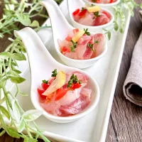 鯛のカルパッチョ　ひとくち盛り