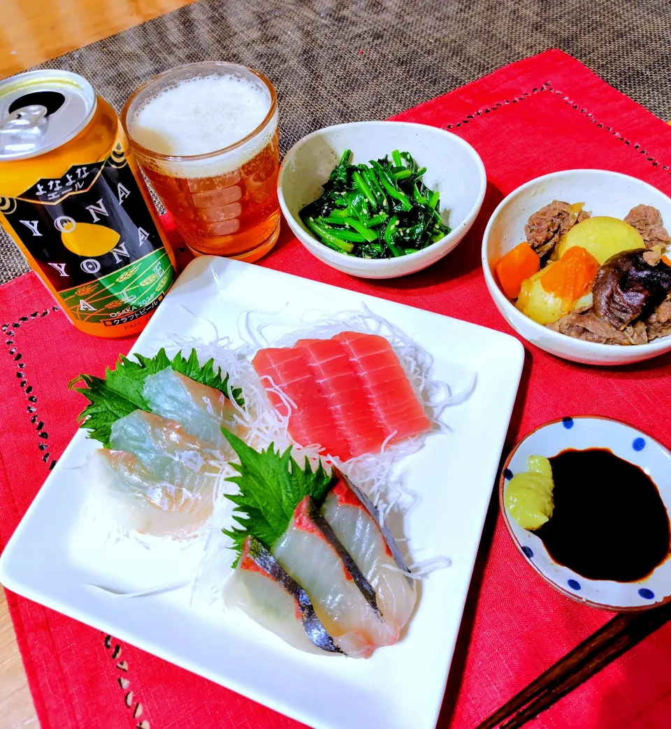 【主菜】スーパーのお造り|シュビラさん