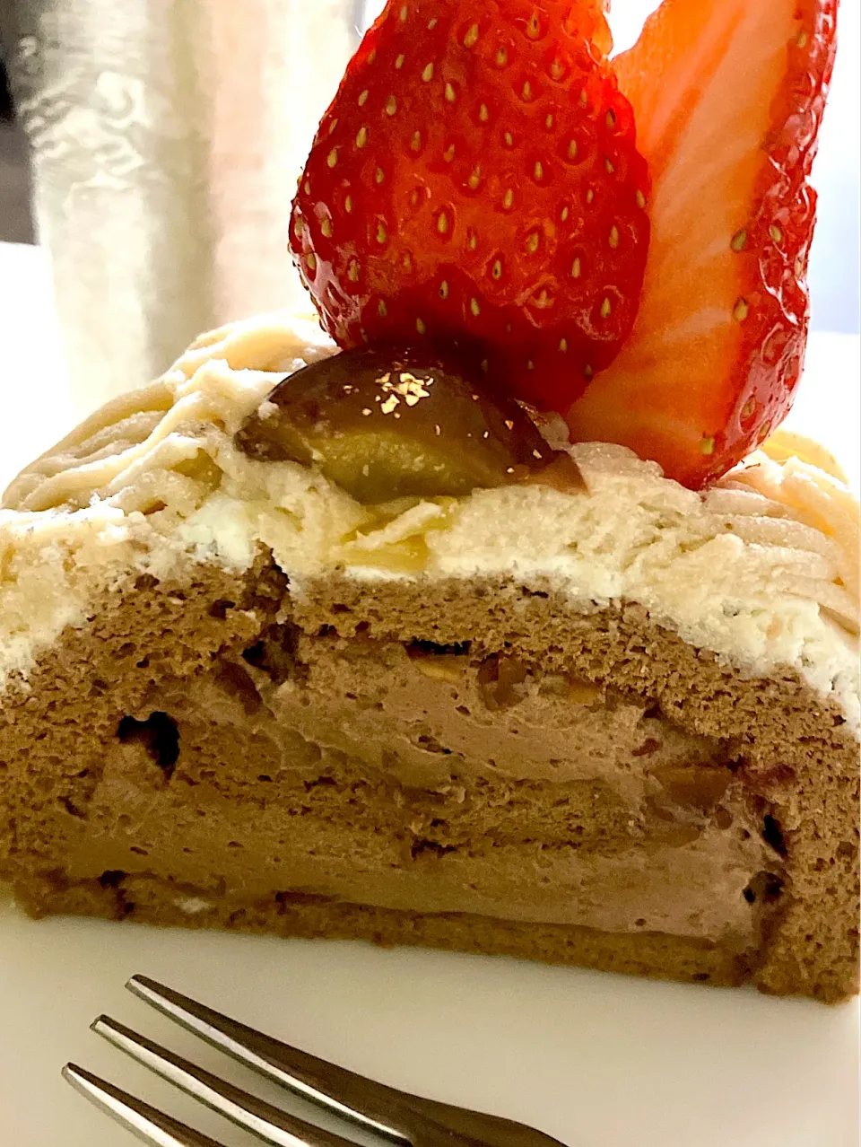 🎂チョコモンブランのお誕生日ケーキ|レオちゃんさん