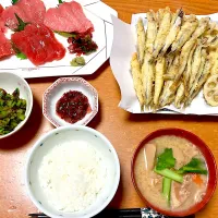 お刺身&天ぷら&さつま汁|マイさん