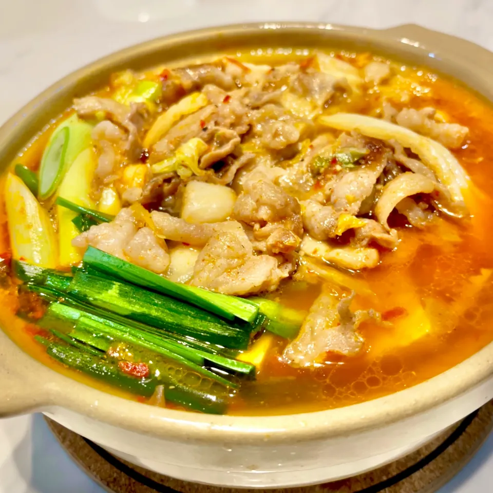 妻用。豚キムチ鍋|ぎんさん