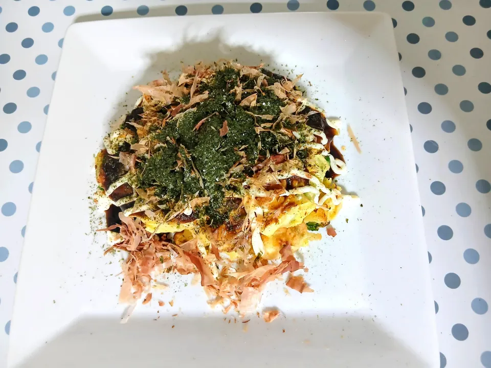 餅入りお好み焼き( *´艸)|ぽんすけさん