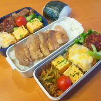 次男・私弁当&おにぎり|tamagomagomagoさん