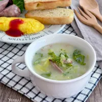 キャベツとサラダケールのミルクスープ🥬|ゆーこどんさん