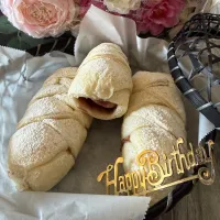 みずほさんの料理 お団子ベーグル🍡🥯でお誕生日おめでとうございます🎂🎉