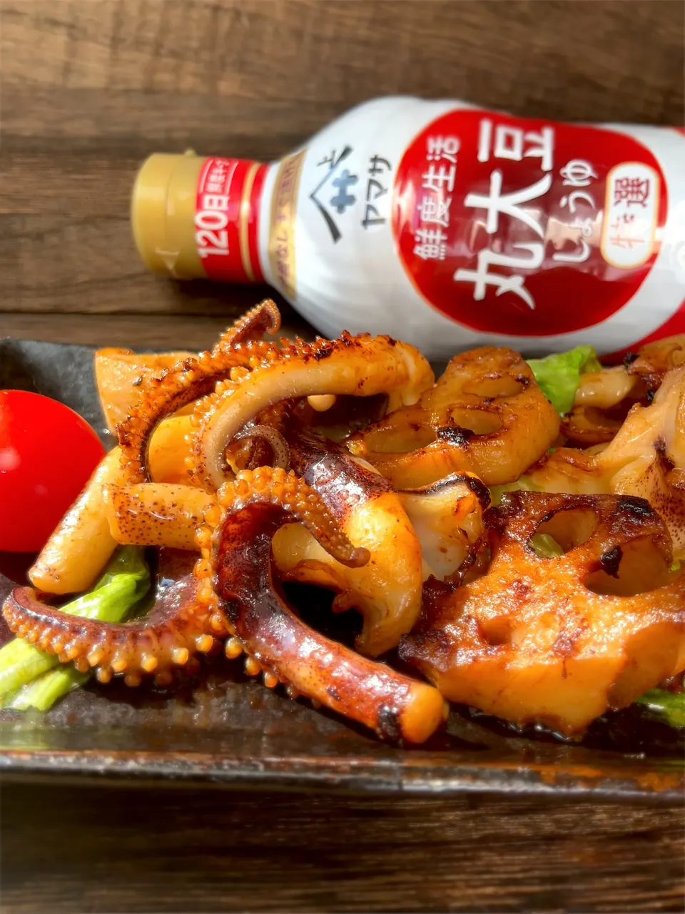 アオリイカと蓮根のバター醤油炒め|9421beruさん