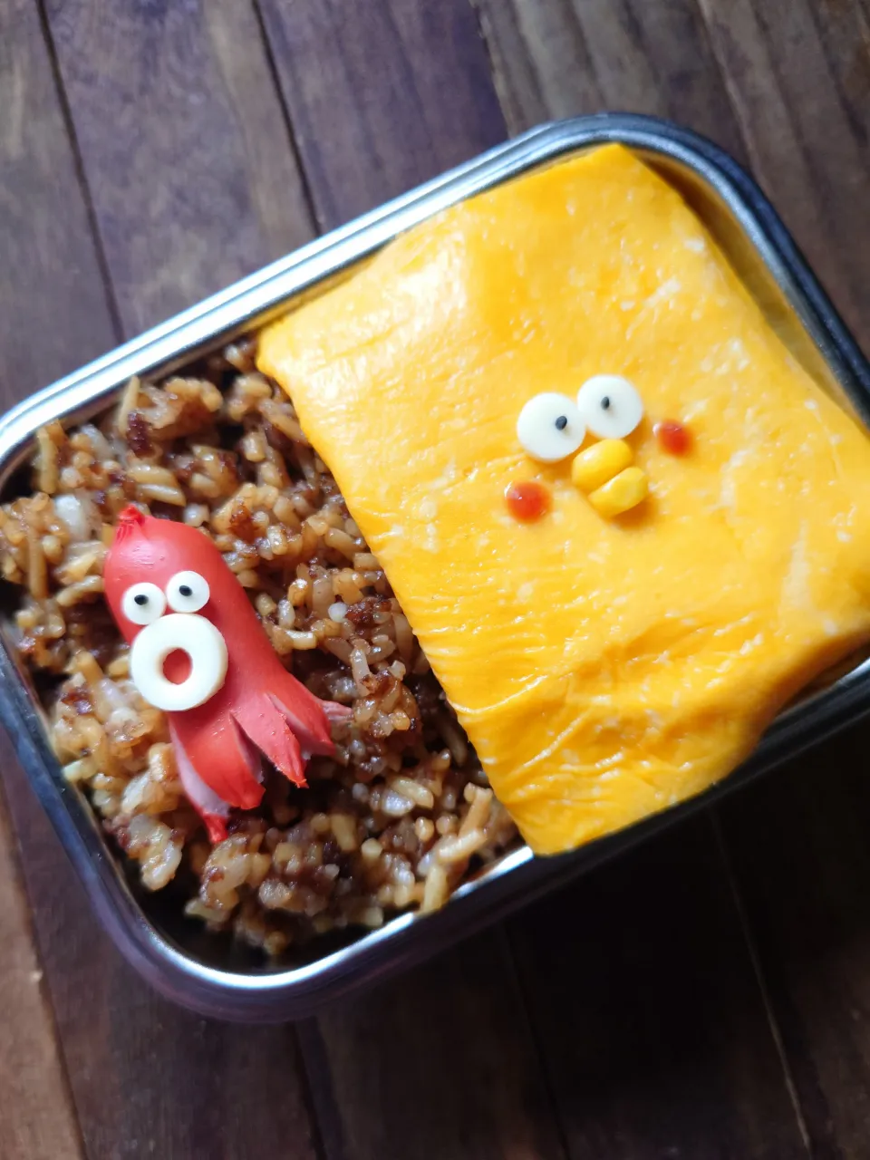 漢の…自分用🍱オムそばめし弁当|ᵏᵒᵘさん