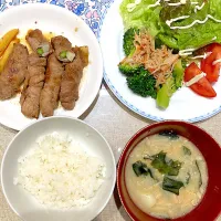 肉巻きとブロッコリーカニカマ和え|おしゃべり献立さん