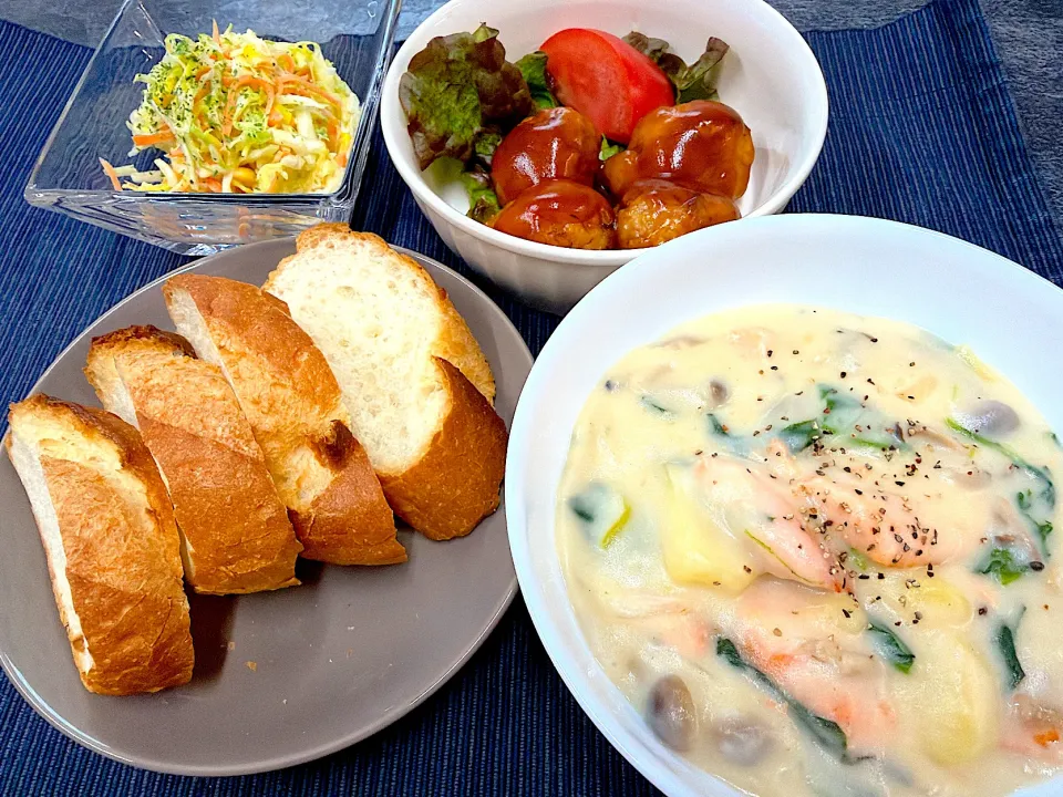 鮭とほうれん草のシチュ|おはなさん