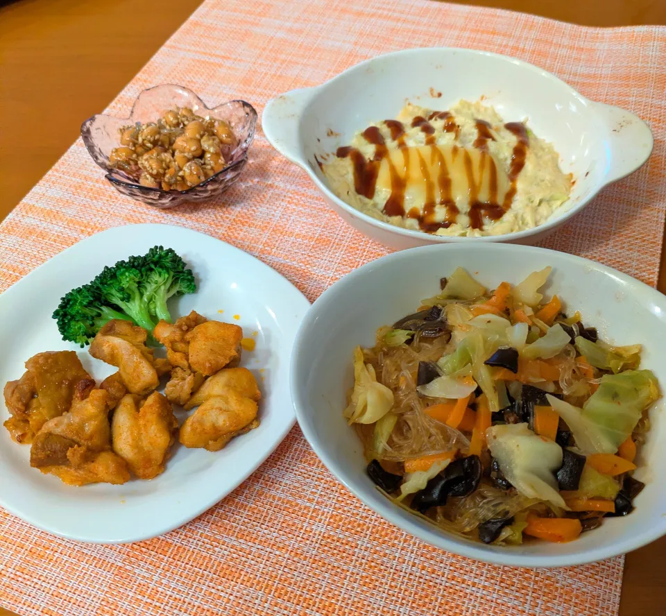 ☆タンドリーチキン　☆マーボ春雨　☆豆腐キャベツ焼き　☆ちりめんだいす|chikakoさん