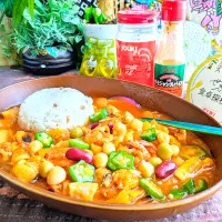 🌏『世界の食卓探検の旅』🇺🇸アメリカ料理
【🇺🇸豆入りヘルシーガンボ】|ayaさん