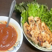 鶏胸肉のポッサム風| ちゃびさん