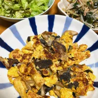 ＊きくらげひらたけ卵と春キャベツで風邪予防春ごはん♬＊| ultramarineさん