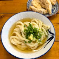 かしわ天うどん　かけ　麦蔵