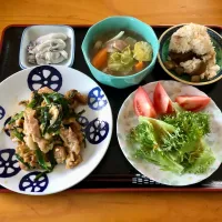 無限ニラタマ豚、ポトフ、生牡蠣、鶏ごぼうめし、サラダ| マユマユさん