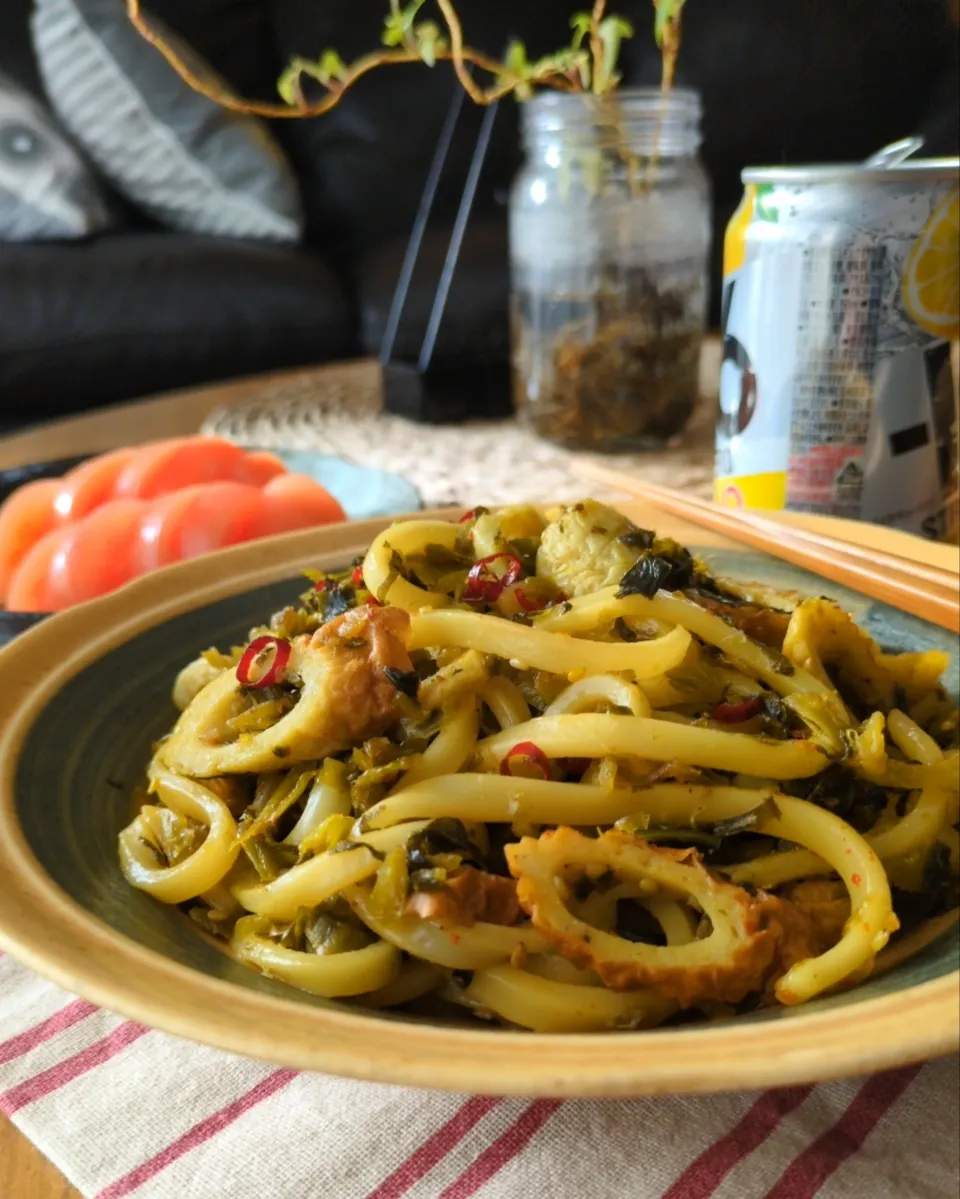 高菜焼きうどん|まりおさん
