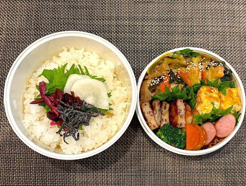 高校生息子のお弁当🍱 鶏肉の味噌マヨ炒め弁当🍱|Snow10さん