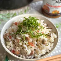 梅と昆布と炒り大豆の炊き込みご飯🍚|ゆーこどんさん