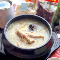 風邪引く前に炊飯器で参鶏湯🍲