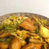 鶏胸肉とキャベツのケチャップ炒め|ちゃびさん