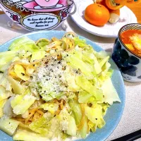 アンチョビとじゃがいもとキャベツのクリームパスタ🍝| yukki-----さん