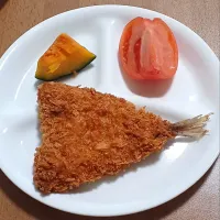 かぼちゃ、トマト、アジフライ|ナナさん