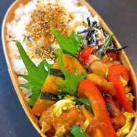 鶏肉とキャベツのオイスターソース炒め弁当／1月20日|hichanさん