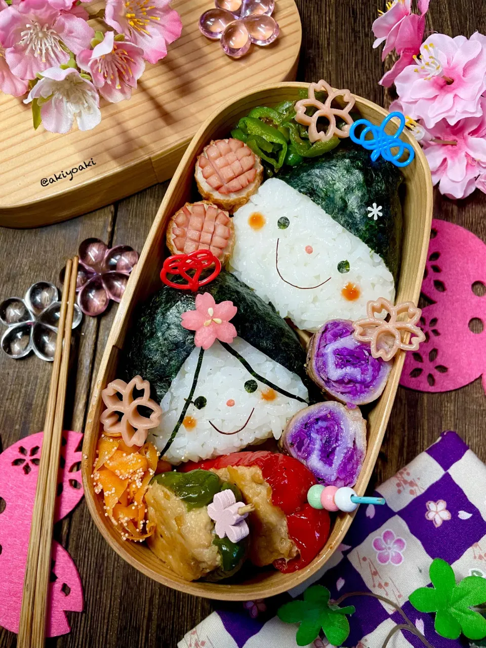 ひな祭り弁当|Akiyoෆ¨̮⑅さん