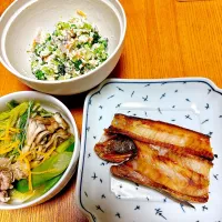 ほっけの干物
ブロッコリーの白あえ
鍋🍲|naoさん