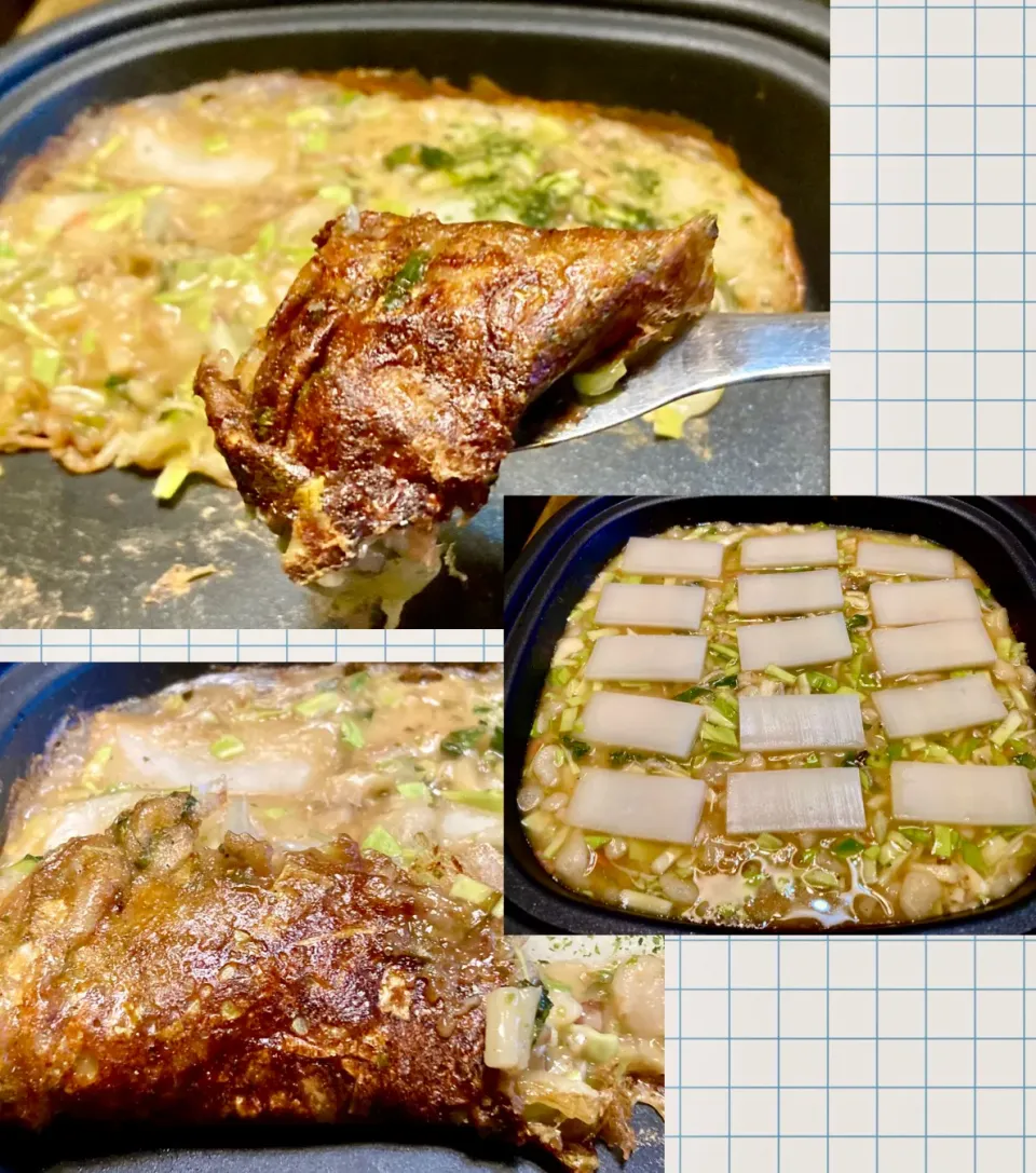 昨夜はコレで一杯！                                                  「餅入りシーフード(深川)もんじゃ焼き」|mottoさん