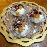 ホタルイカ＊モズク＊ワカメしいたけ茶和え冷奴|henryさん