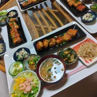 高野豆腐の肉巻き定食です✨