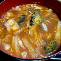 鯖缶と白菜のトマトスープ|たまさん