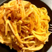 トマトペーストとパンチェッタでぺぺたま| あつしさん