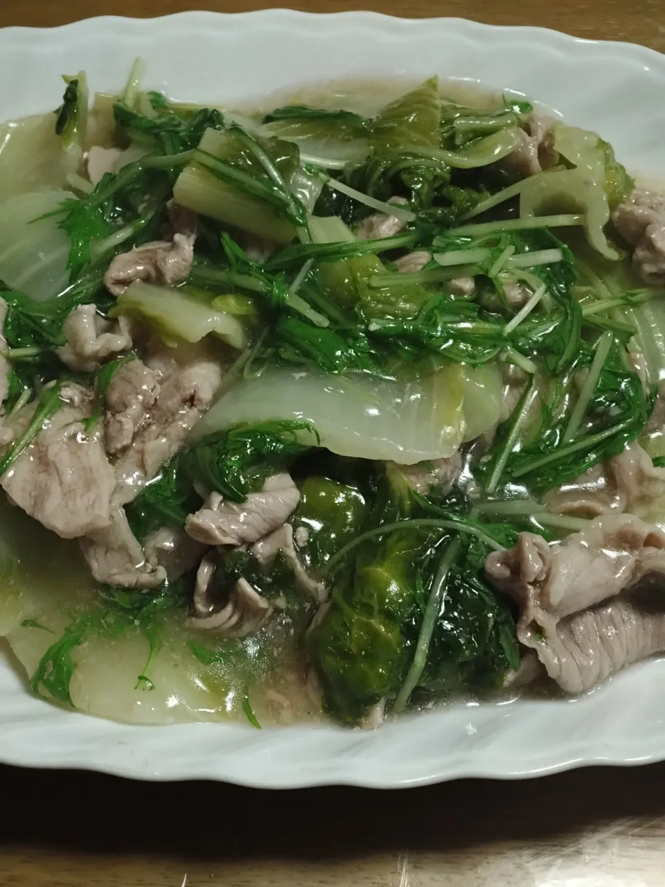 白菜と豚肉の和風あんかけ|さと♂さん