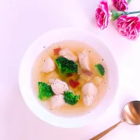 鷄ささみとブロッコリー、さつまいものスープ🥦🍠🐥🥣| sakiさん