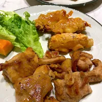 鶏もものスパイス焼き&豚薄切り肉のエリンギ巻き|ももこさん