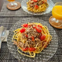 トマトと挽き肉のパスタ|emiさん