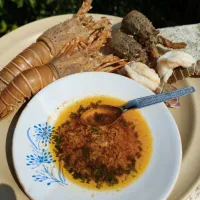 Steamed lobsters with lemon butter garlic  sauce| Aum Tengalkarさん