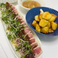 マグロの炙り🐟&フライドポテト🥔|たーたさん