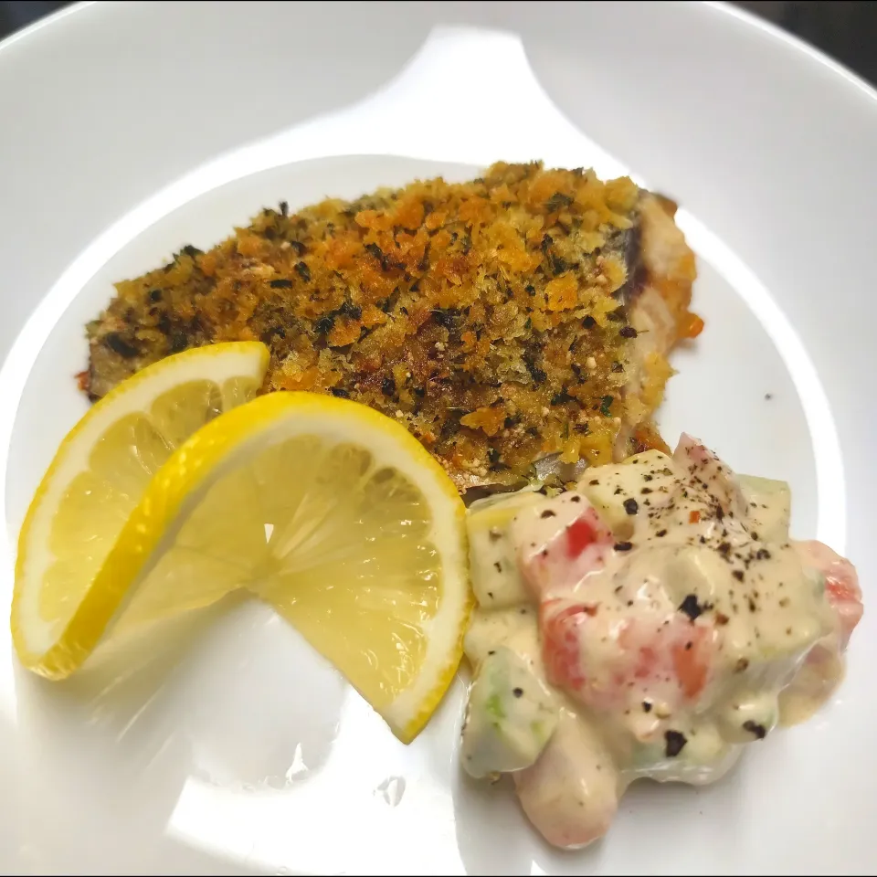 鯖の香草パン粉焼き|かずさん
