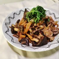 ひらたけと豚肉の生姜焼き|ne-neさん