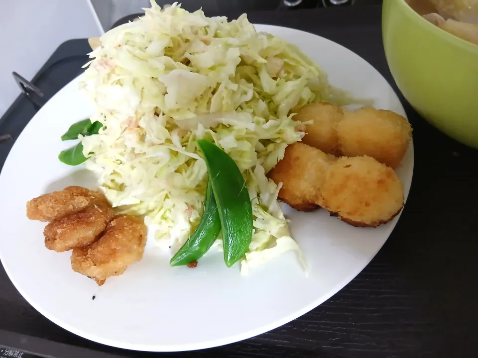 もりっとキャベツとレンチンフライと、この最近の外食たち～😆😆✨|ぽんすけさん