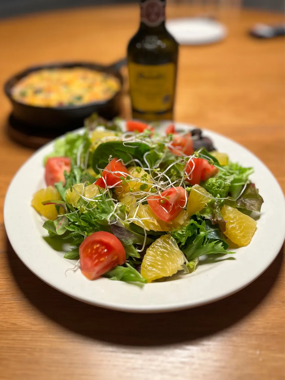 2/23の夕食　サラダとスパニッシュオムレツ|yoneさん