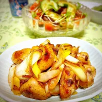 ぼんじり 白ネギ 炒め|tonaさん