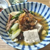 肉豆腐鍋（薬味おろし添え）