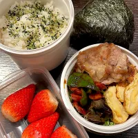 豚焼肉と茄子のお弁当|雑草シェリーさん