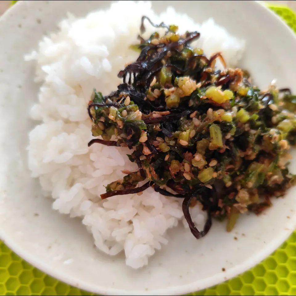 大根葉炒め(鰹節、白胡麻、塩昆布、胡麻油、味醂、醤油少し)|m.rafuさん