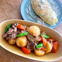 肉じゃが&和風オムライス|ふうりんさん